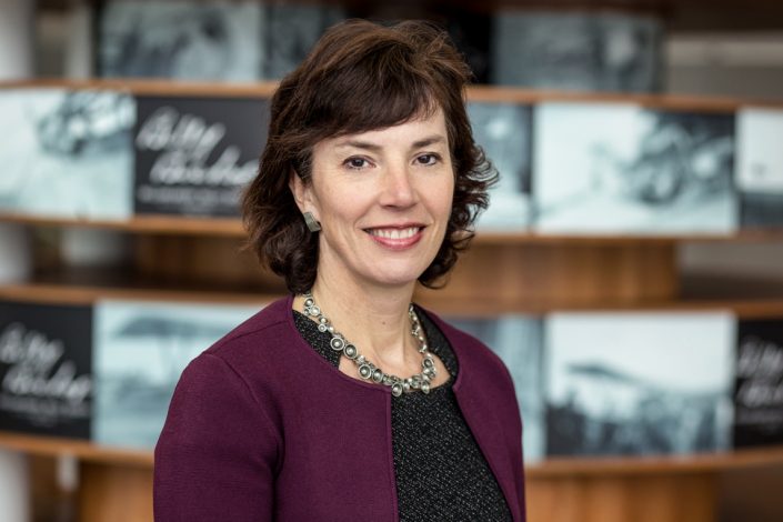smiling female CEO of Nieuport Aviation for executive headshots Toronto 2374