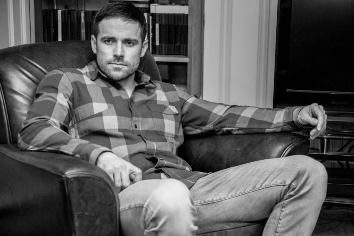 Candid shot of Dylan Bruce, Toronto professional photographer 2000