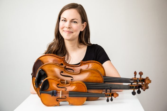 Esme and her violins for personal branding photography